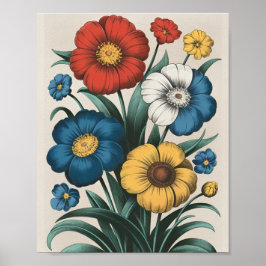Um Poster Floral vibrante