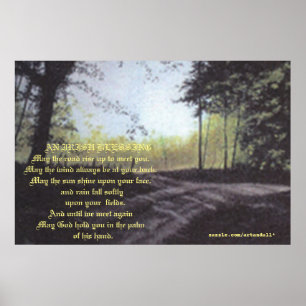 UM POSTER IRLANDÊS DA PAISAGEM DA BÊNÇÃO