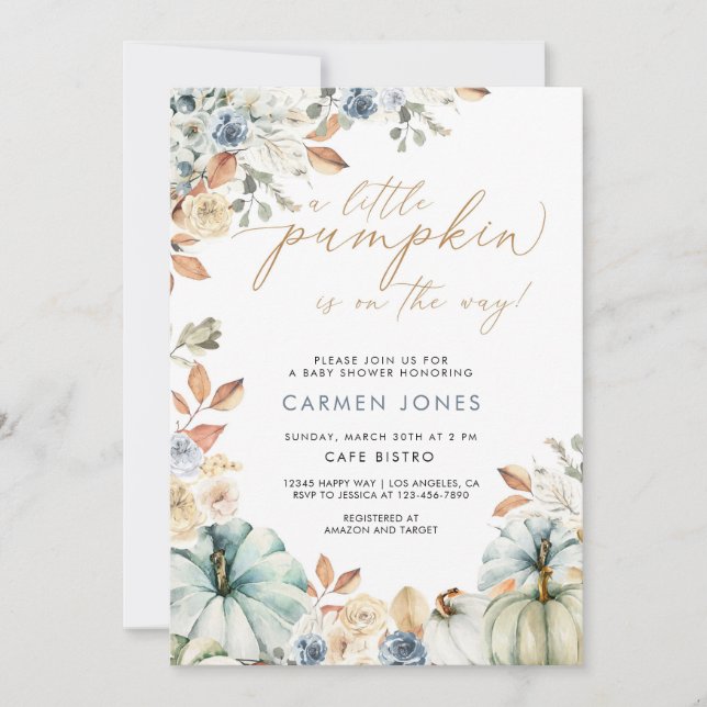 Um Pouco De Abóbora No Caminho Do Convite Ao Chá d (Frente)