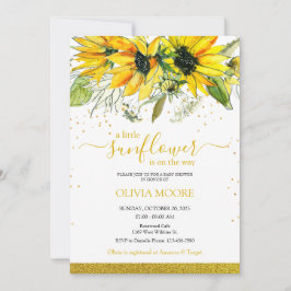 Um pouco de convite para chá de fraldas de girasso