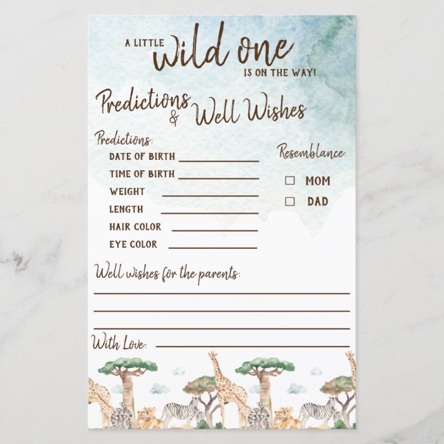 Um Pouco Selvagem Predições e Jogo de Desejos (Frente)