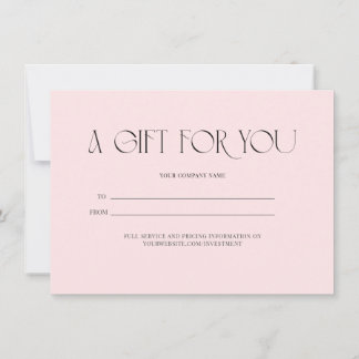 Um presente para você - certidão de presente