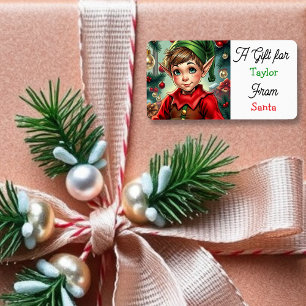 Um Presente para Você do Papai Noel Etiqueta de