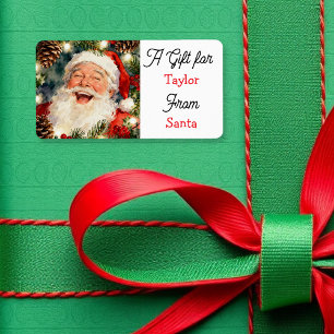 Um presente para você do Papai Noel Etiqueta de