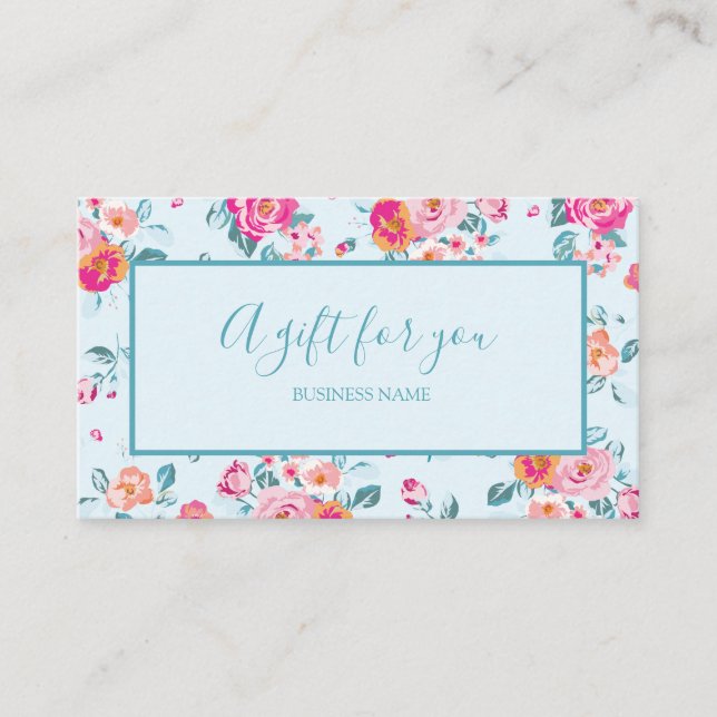 Um Presente Para Você Rosas Rosa Certificado De Pr (Frente)