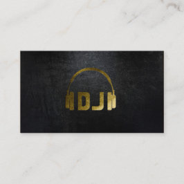 Um preto matte legal e cartão de visita do DJ do