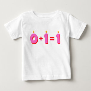 Um primeiro aniversario Rosa Menininha Camiseta