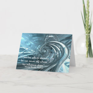 "Um professor afeta a eternidade" Cartões de Nota