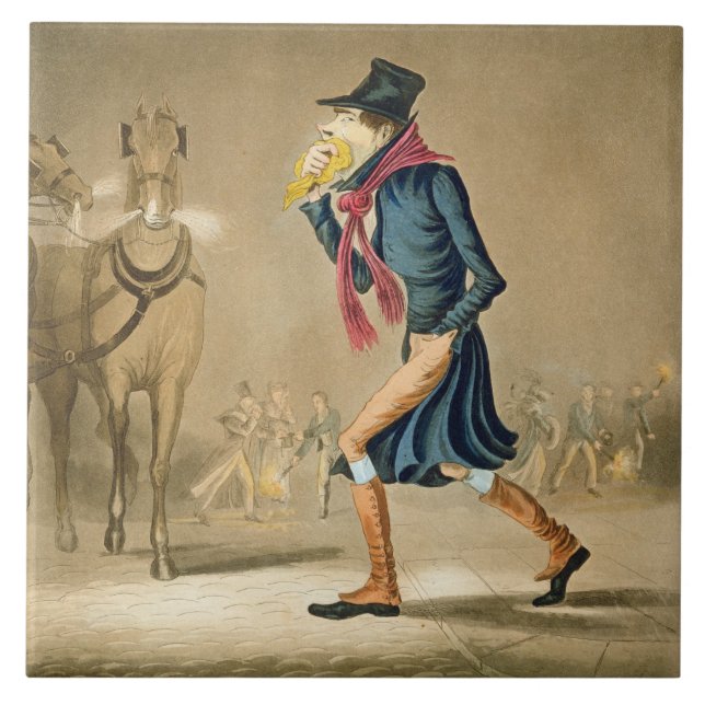 Um puro-sangue novembro & detalhe de Londres, (Frente)