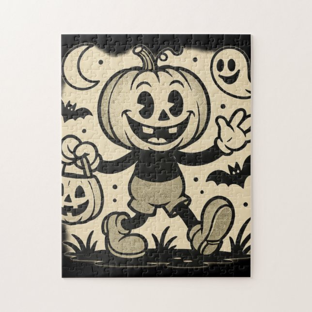 Um quebra-cabeça de Halloween com uma sensação de  (Vertical)