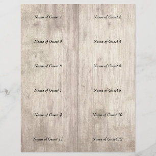 Um rascunho para 12 placas de lugar "separáveis" V