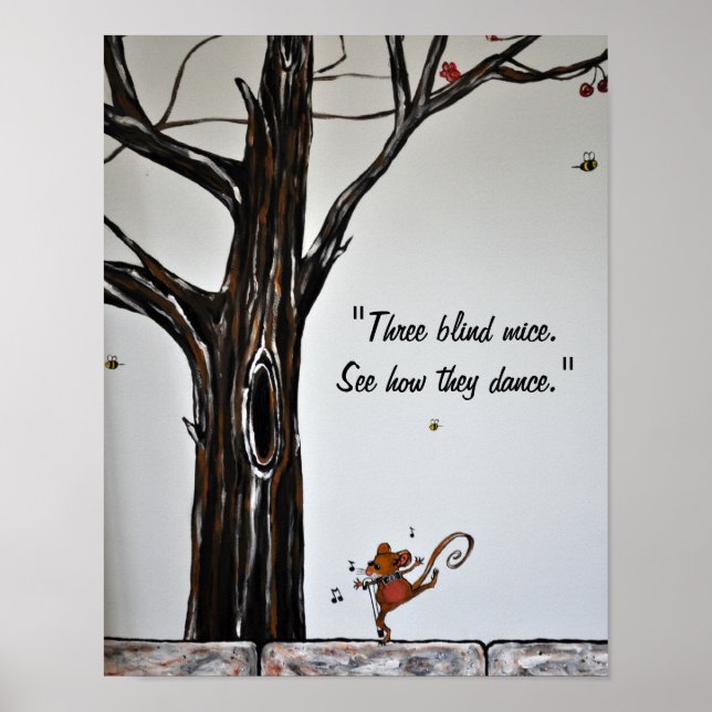 Um Rato Cego Dançando Impressão (Frente)