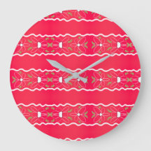 Um Relógio Floral Brilhante Projetado