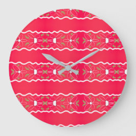 Um Relógio Floral Brilhante Projetado