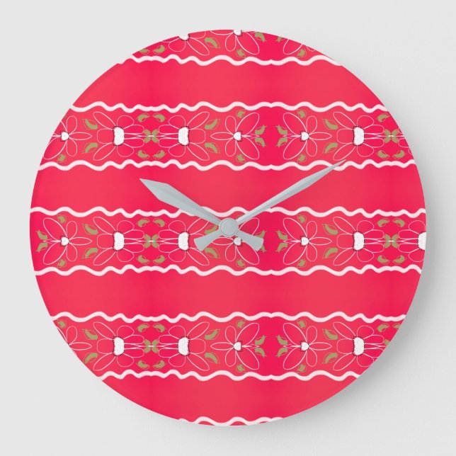 Um Relógio Floral Brilhante Projetado (Frente)