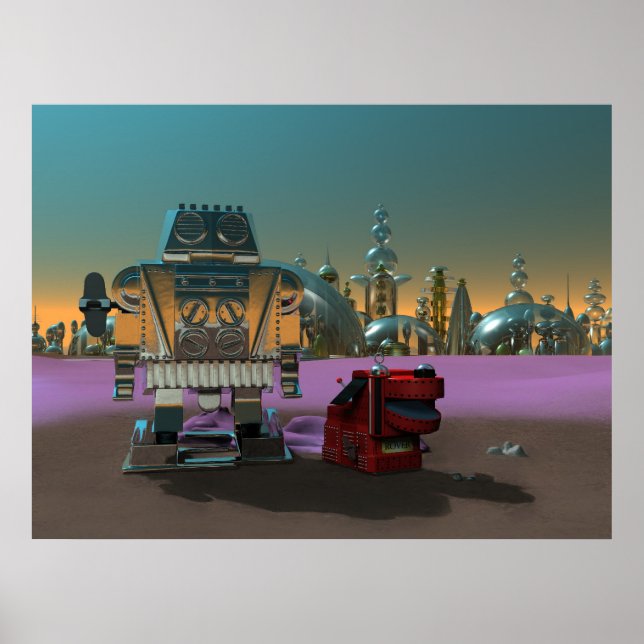 Um robô e sua Impressão de cachorro (Frente)