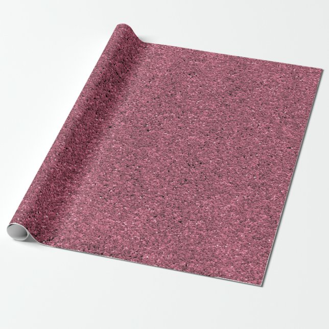 Um rolo de papel de embrulho manchado de rosa e pr (Desenrolado)