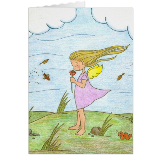 Um rosa para Danielle, cartão vazio (Frente)