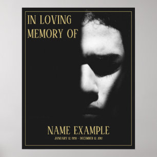 Um rosto adormecido em poster de meia sombra