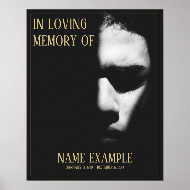 Um rosto adormecido em poster de meia sombra (Frente)