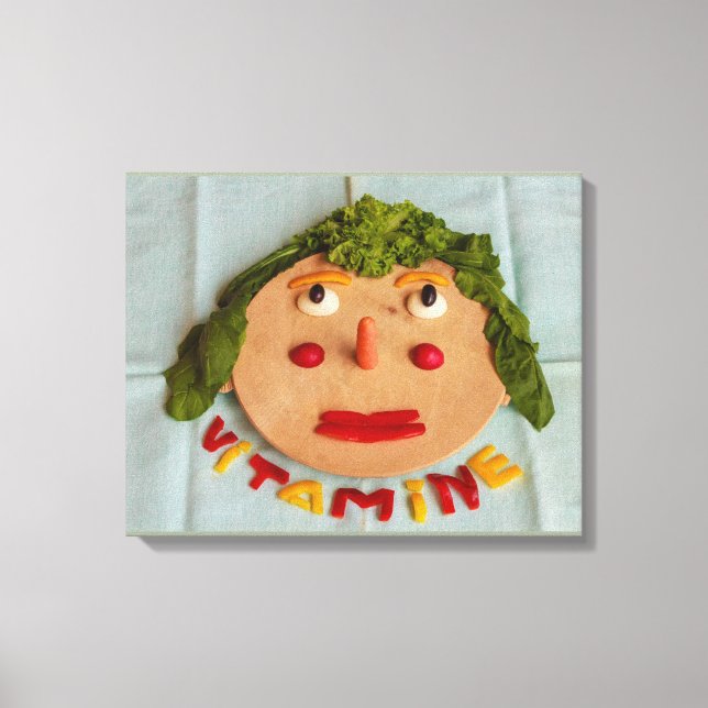 um rosto de legumes na canvas (Frente)