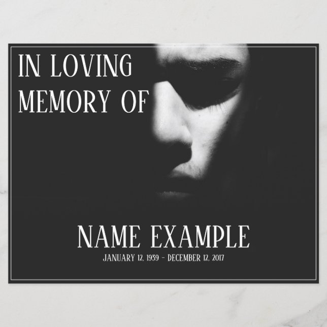 Um rosto dormindo em meia sombra (Frente)