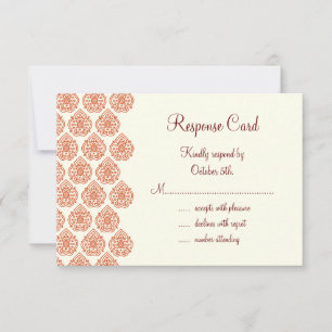 Um RSVP Damask Vintage (laranja)