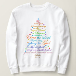 Um Salvador é Nasce Luke 2-11 Camisas de Árvore de