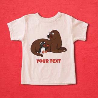 Um selo amigável personalizado e um desenho animad