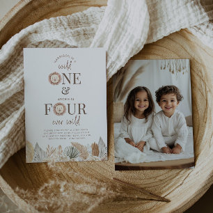 Um selvagem e quatro convite de foto conjunta para