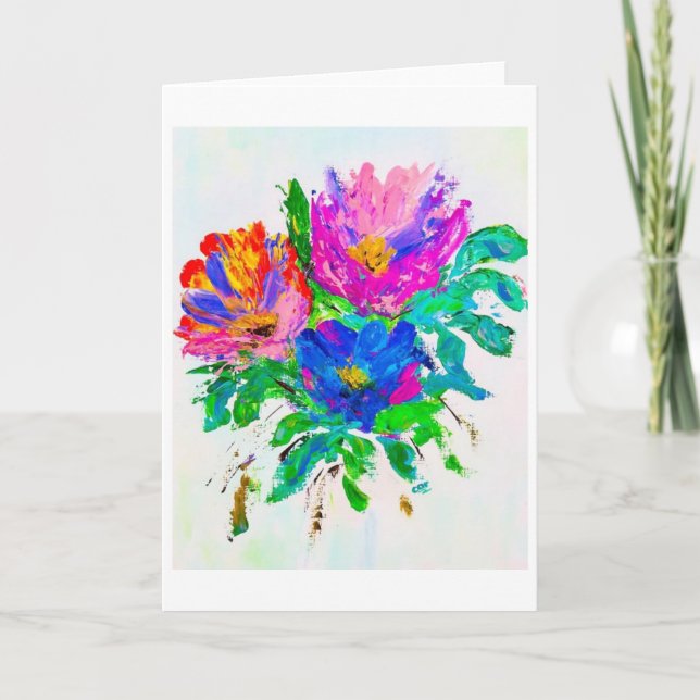 Um Simples Cartão de Saudação de Sorriso<Blank Ins (Frente)