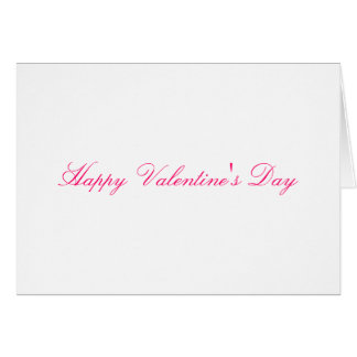 Um simples cartão de Valentine branco com fontes r