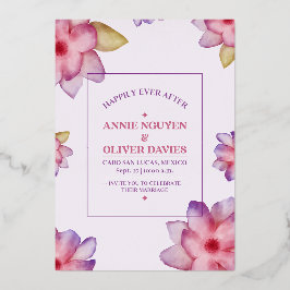 Um Simples Convite De Casamento Floral