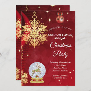 Um simples convite de festas de Natal elegante e v