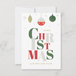 Um simples e elegante cartão de saudação de Natal.