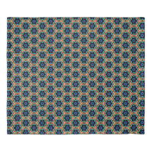 Um simples padrão floral de azul e amarelo