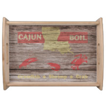 Um Sinal Russo Cajun Boil Servindo Bandeja