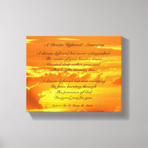 "Um sonho adiado -" canvas emergentes do nascer do