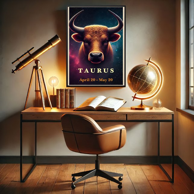 Um taurus cósmicos Bull Zodiac Poster (Criador carregado)