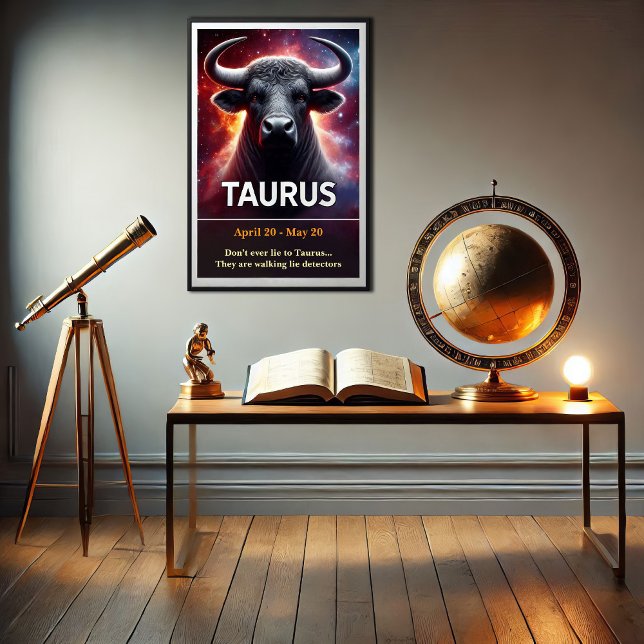 Um taurus cósmicos Bull Zodiac Poster (Criador carregado)