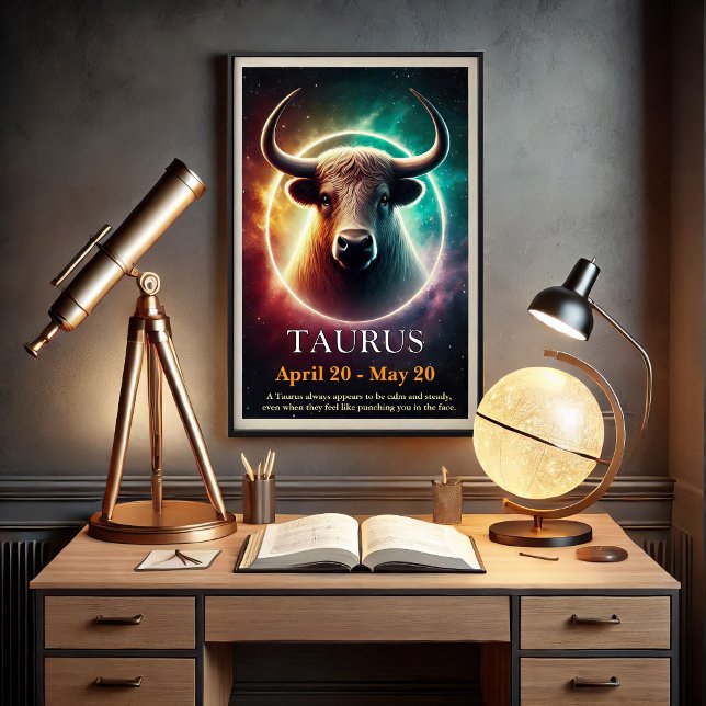 Um taurus cósmicos Bull Zodiac Poster (Criador carregado)