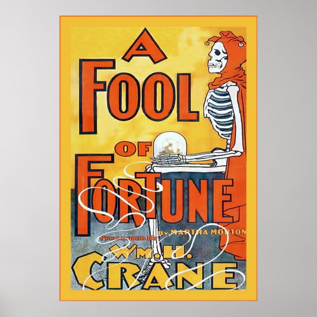 Um Tolo Da Fortuna ~ Vintage Theater Poster (Frente)