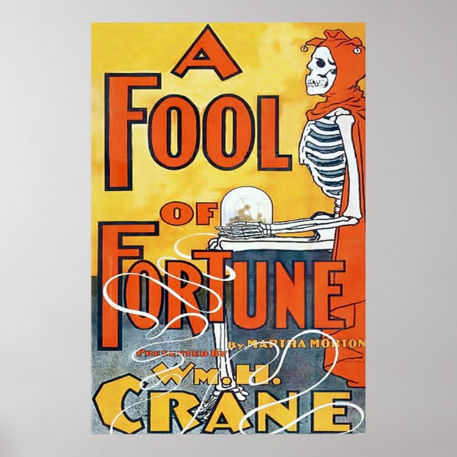 Um Tolo Da Fortuna ~ Vintage Theater Poster (Frente)