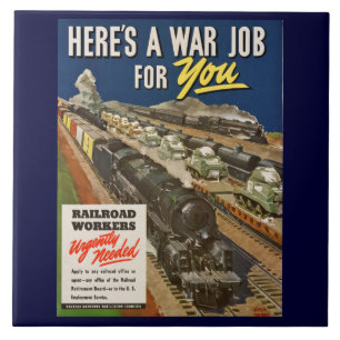 Um trabalho da guerra para você azulejo cerâmico