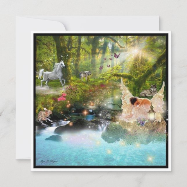 Um triste anjo desmoronado no jardim da fantasia (Frente)