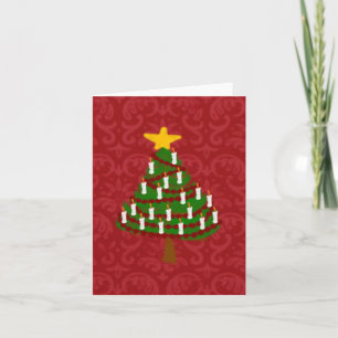 Um vazio do cartão de nota da árvore do natal
