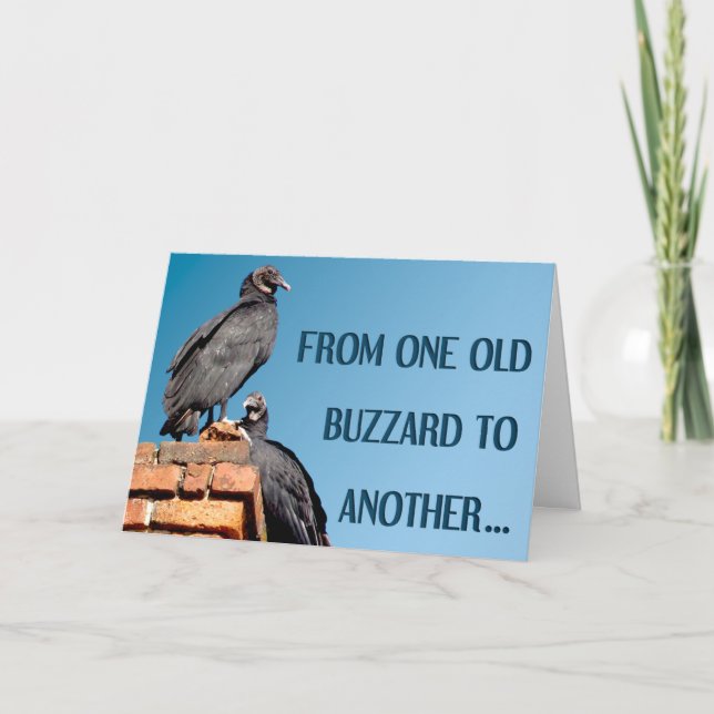 Um Velho Buzzard Para Outro Cartão De Saudação De  (Frente)