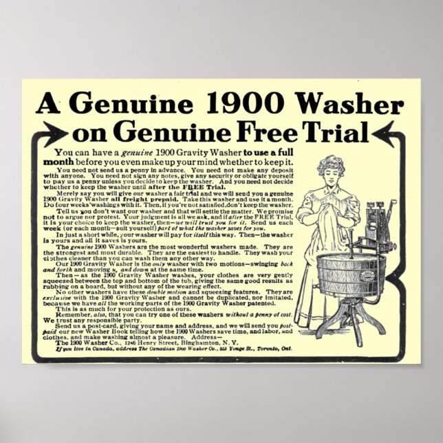Um verdadeiro Poster de Washer 1900 (Frente)