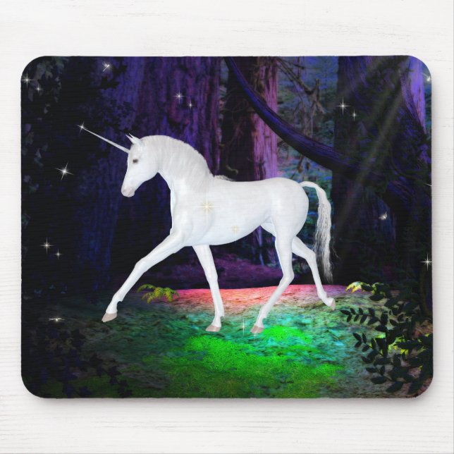 Um vislumbre de um Unicórnio - Mousepad Fantasia (Frente)