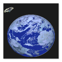 Um wallpaper de OVNI Buzzing Earth